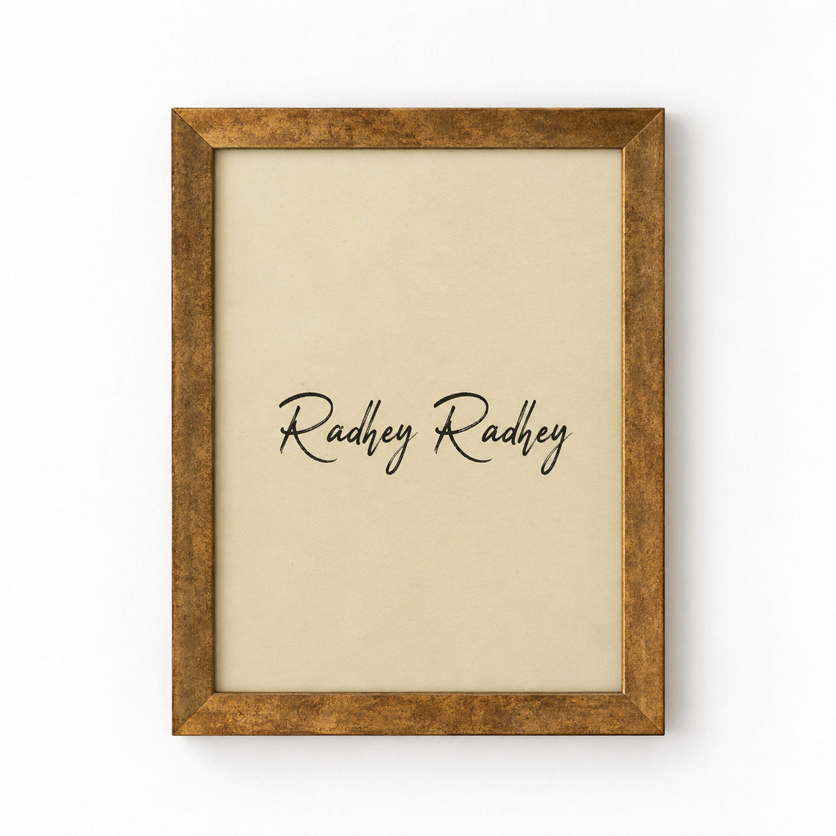 Bhakti Frame Set, Antique gold, Radhey Radhey