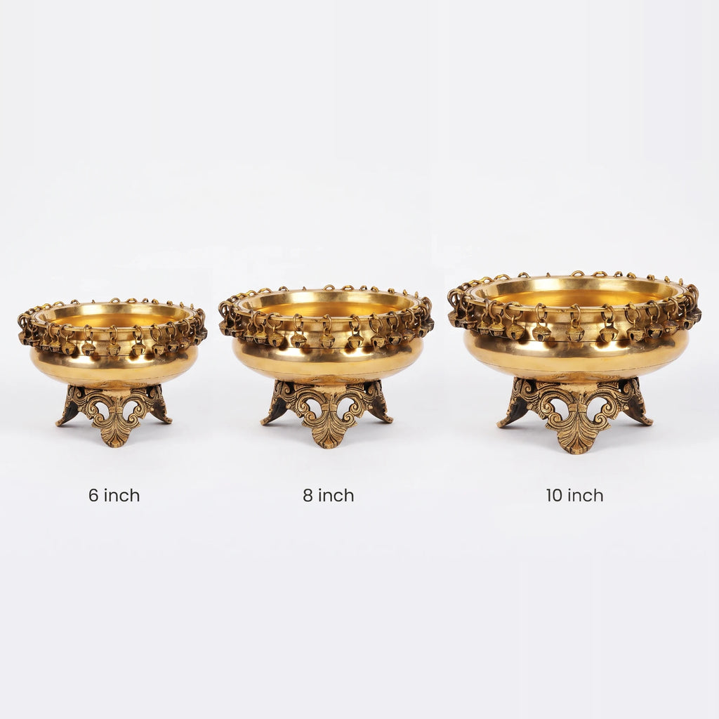 Carillon Urli in 6, 8 and 10 inch sizes side by side