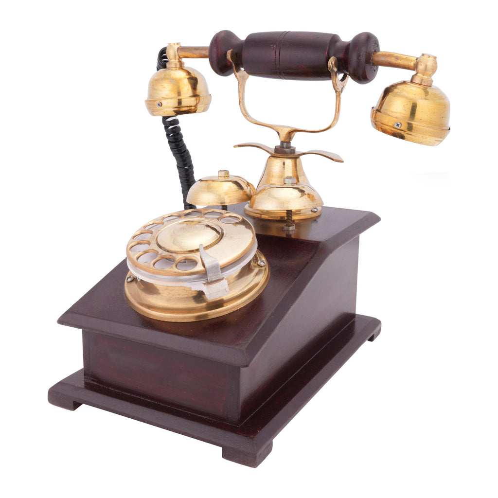 Lodge Telephone, Walnut tone, view 3