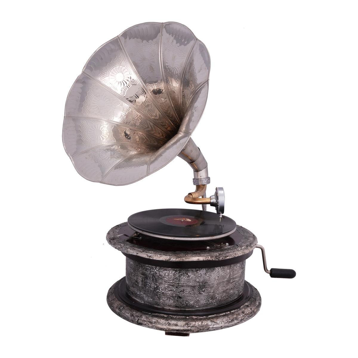 Rotunda Gramophone, Silver, view 2