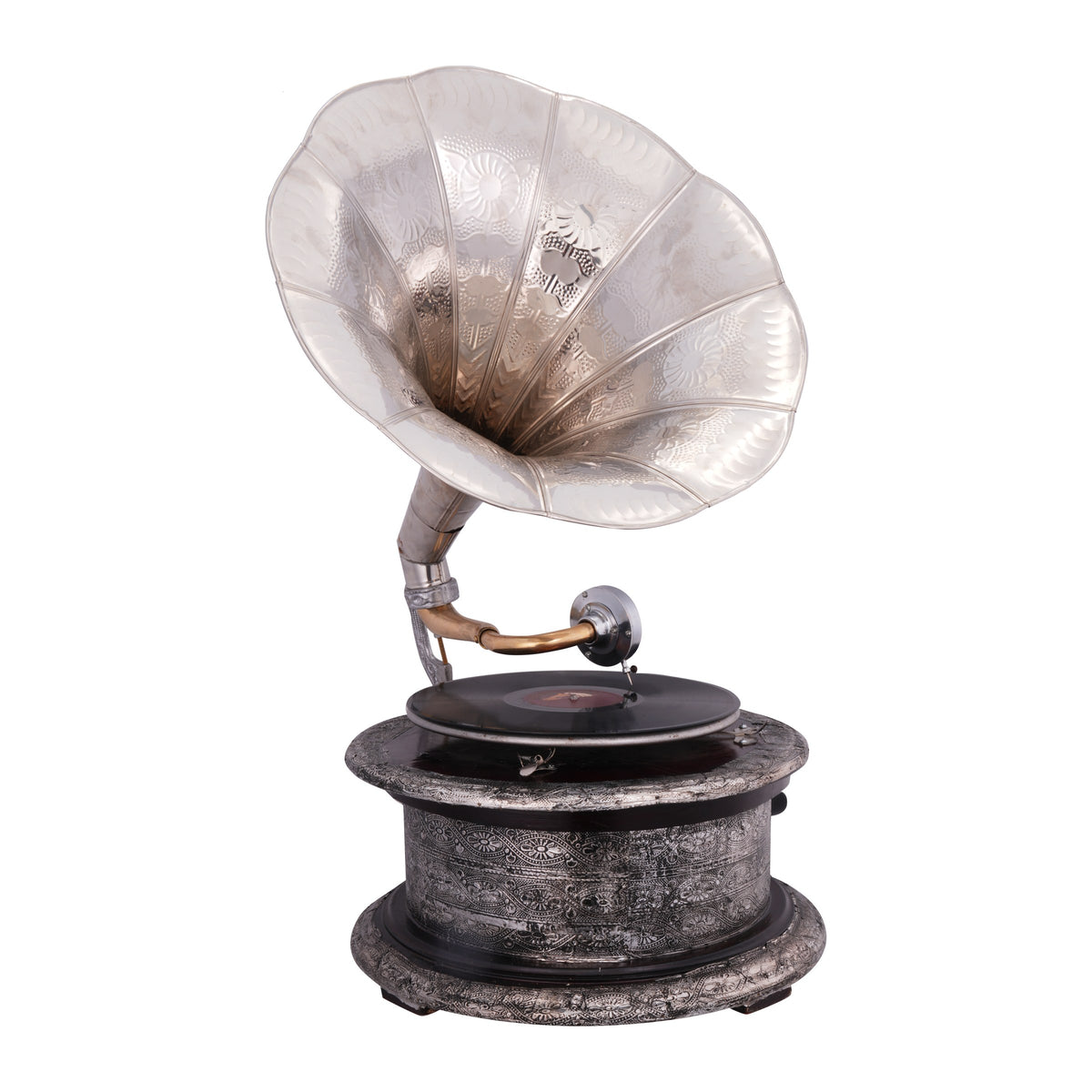 Rotunda Gramophone, Silver, view 1